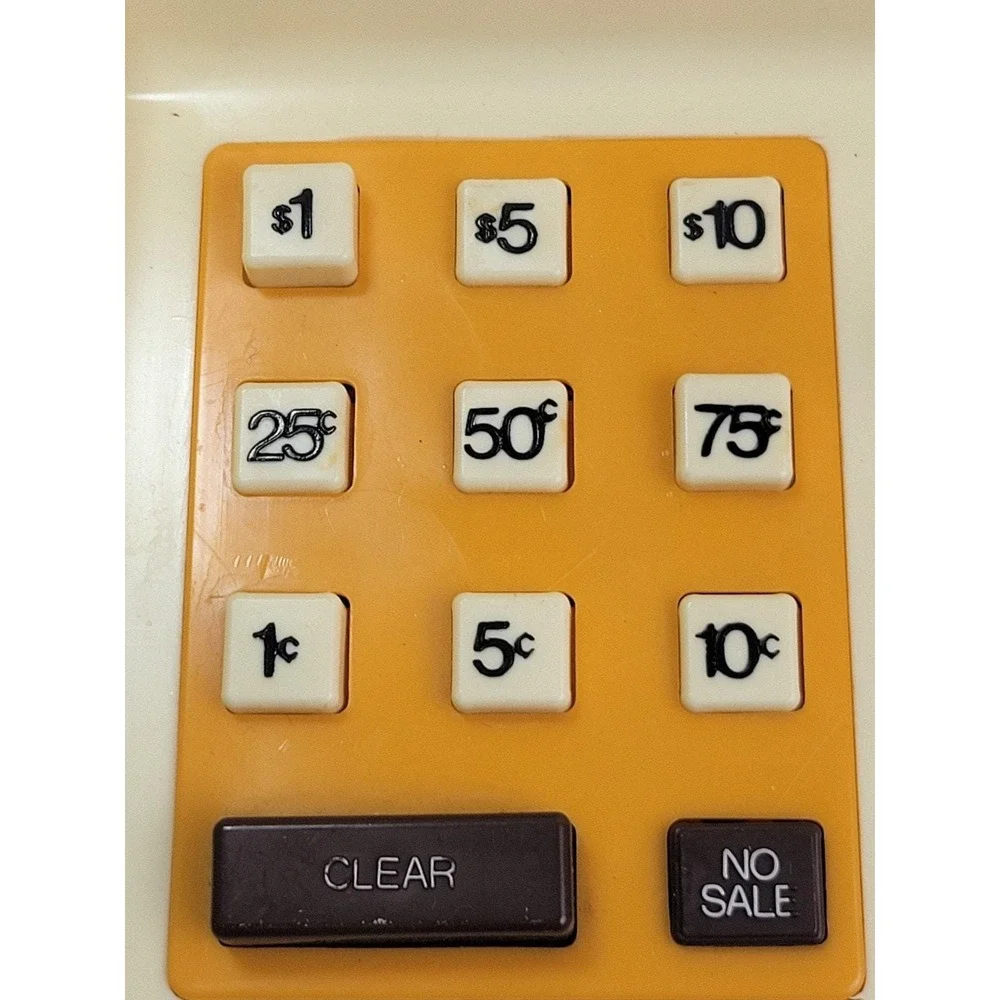 Vtg Durham Toy Cash‎ Register 1970s Pretend Play Retro Toy *Not working